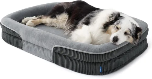 Vista 23 de Bedsure Camas ortopédicas para perros con cojín ovalado de 360 °, perro de Carbón