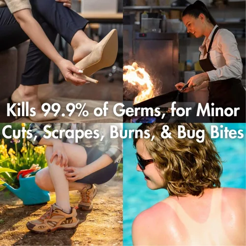 Vista 9 de Bactine Max Spray antiséptico para aliviar el dolor con lidocaína, dolor de primeros auxilios + alivio de picazón, sin picaduras, mata el 99%