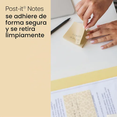 Vista 4 de Post-it Patrones pulidos, 3 x 3 pulgadas, 3 blocs de notas adhesivas