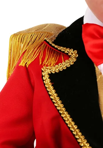 Vista 4 de Disfraz de maestro de anillo para niño Conjunto de circo con materiales de sarga de poliéster y rayón, traje de uniforme de abrigo