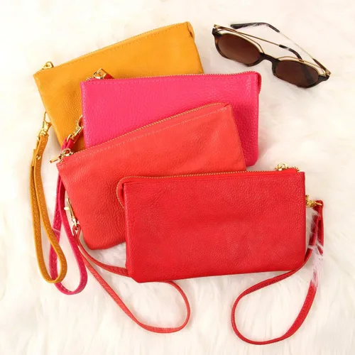 Vista 6 de Bolso de mano convertible de piel sintética Mini bolso de mano de cocodrilo desmontable con correa cruzada para teléfono