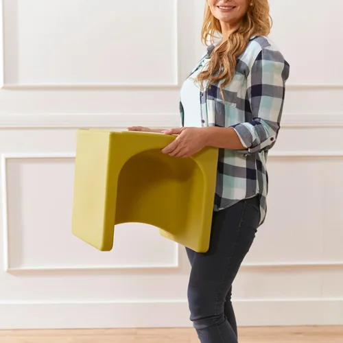 Vista 49 de ECR4Kids Tri-Me 3 en 1 silla cubo, muebles para niños, gris claro