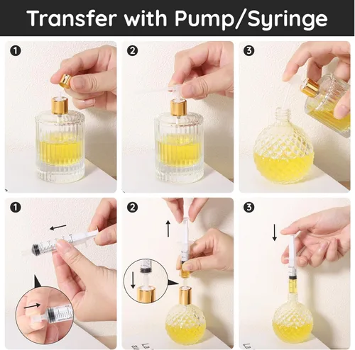 Vista 5 de Segbeauty Kit de Herramientas de Recarga de Perfume de 5ml, Juego de 8 Piezas de Herramientas de Dispensador de Perfume Transparente de Plástico