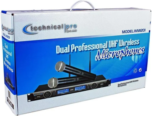 Vista 6 de Technical Pro WM1201 Sistema de micrófono inalámbrico dual UHF profesional de 2 canales
