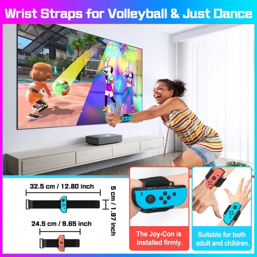 Vista 8 de Switch Sports Accessories Bundle,Tendak 10 in 1 Switch Accessories Kit for Nintendo Switch Sports Games 2022Mario Golf with Leg and Wrist