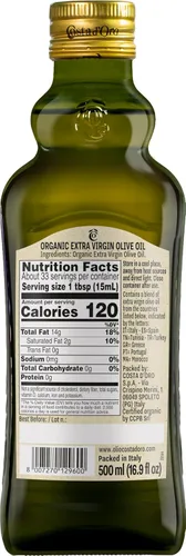 Vista 2 de Costa D'Oro - L' EXTRA - Orgánico - Aceite de oliva virgen extra, extracto en frío, sabor equilibrado adecuado para todas las recetas y condimentos