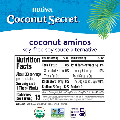 Vista 9 de Coconut Secret Coconut Aminos (paquete de 2) - 16.9 fl oz