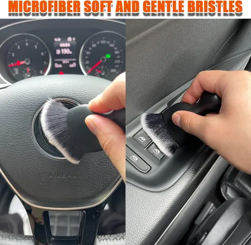Vista 6 de Cepillo para detallar el interior del automóvil, ultra suave, antiarañazos, herramienta de limpieza interior del automóvil para paneles de limpieza