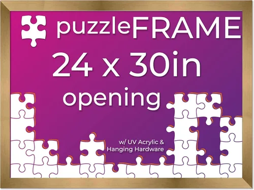 Vista 15 de Poster Palooza Kit de marco de rompecabezas de 11.25 x 38.25 pulgadas, el kit incluye hojas de pegamento para rompecabezas, marco de rompecabezas