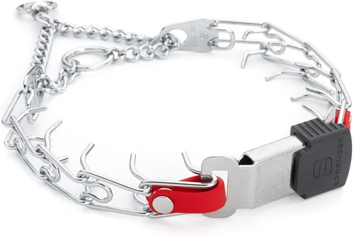 Vista 9 de Collar de perro de acero cromado Herm Sprenger para perros pequeños con hebilla de liberación rápida ClicLock y inserto de Biothane Collar de punta