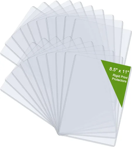 Vista 8 de Protectores de hojas de plástico duro de 11 x 17 pulgadas, protectores de impresión rígida de menú, protectores impermeables para certificados
