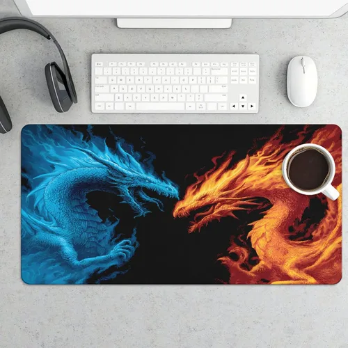 Vista 31 de Large Mouse Pad Beach Flamingos Palm Trees Rubber Base Keyboard Long Gaming Mouse pad Desk Mat Waterproof Non-Slip Protector Laptop Pads for Work