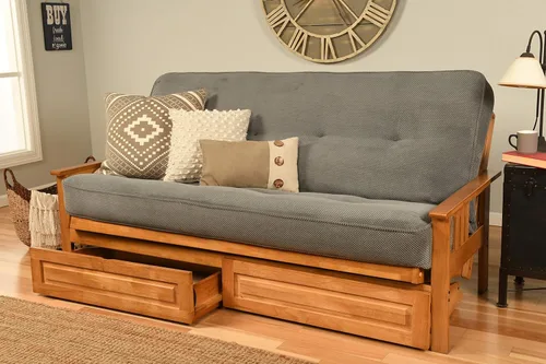 Vista 25 de MFD Futón Montana, Verde, Madera, Colchón canadiense