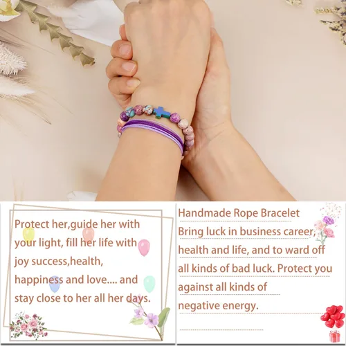 Vista 100 de LPBeads Pulsera de piedra natural hecha a mano de tamaño ajustable