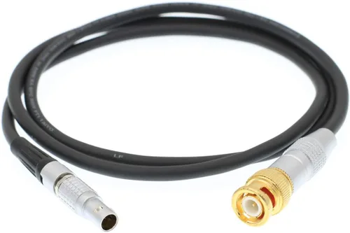 Vista 5 de DRRI Grabación Ambiental BNC a 5 pin macho Cable en espiral Cable de código de tiempo para ARRI Alexa/dispositivos de sonido (cable enrollado)