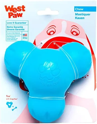 WEST PAW Zogoflex Tux - Juguete masticable dispensador de premios para perros, juguete interactivo para masticar para perros, juegos para perros