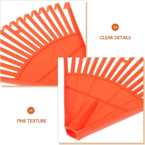 Vista 2 de GANAZONO Rastrillo de hojas para jardín, rastrillo plegable de repuesto, rastrillo de repuesto, rastrillo para arbustos, césped, herramienta