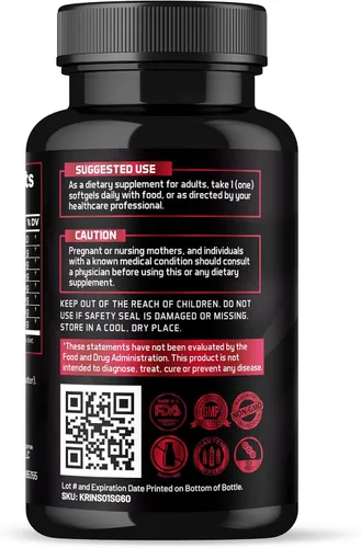 Vista 2 de Aceite de krill antártico 1000 mg con omega-3 EPA, DHA, astaxantina y fosfolípidos 60 cápsulas blandas