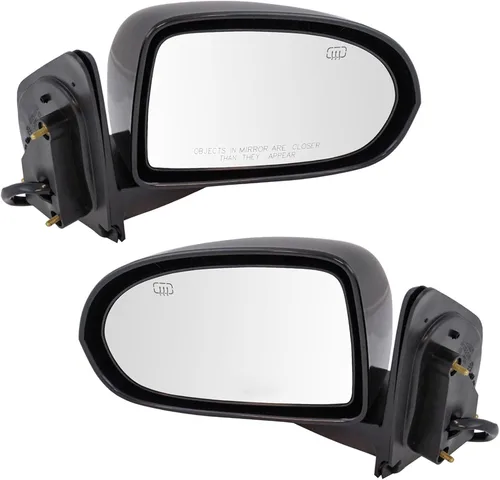 Vista 84 de TRQ Conjunto de 2 piezas de espejo lateral para conductor y pasajero, ajuste eléctrico, sin calefacción, sin memoria, color negro, compatible