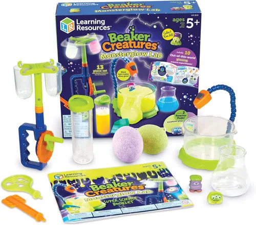 Learning Resources Beaker Creatures Monsterglow Lab - Kits educativos de ciencia para niños, juegos de jardín de infantes, juguetes STEM de