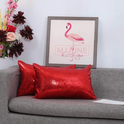 Vista 18 de Eternal Beauty Juego de 2 fundas de almohada decorativas con lentejuelas, fundas de almohada negras para sofá, cama, almohadas de 18 x 18 pulgadas