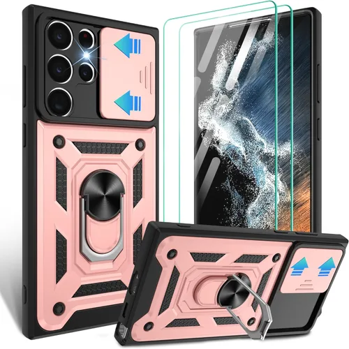 Vista 107 de Funda para Moto G Power 2021 con protector de pantalla HD (no compatible con modelos 2020/2022...), funda para teléfono resistente a prueba de Negro
