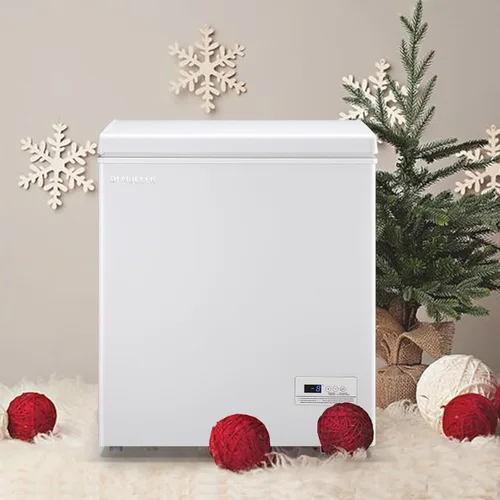 Vista 6 de Congelador Profundo con Control Electrónico Congeladores Independientes con 2 Cestas Removibles de Acero Inoxidable Mini Congelador de Apertura