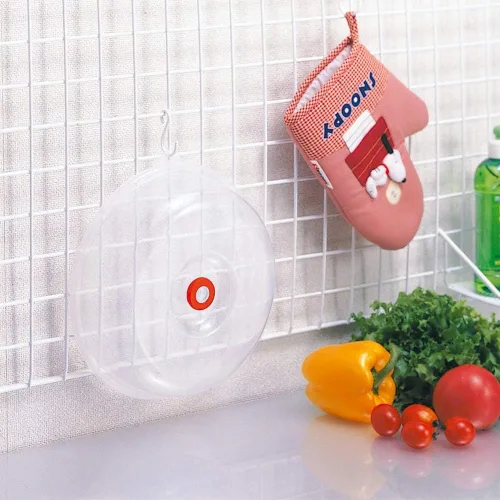 Vista 5 de JapanBargain Cubierta para placa de microondas con ventilación de vapor, tapa protectora de salpicaduras de fácil agarre para recalentar alimentos