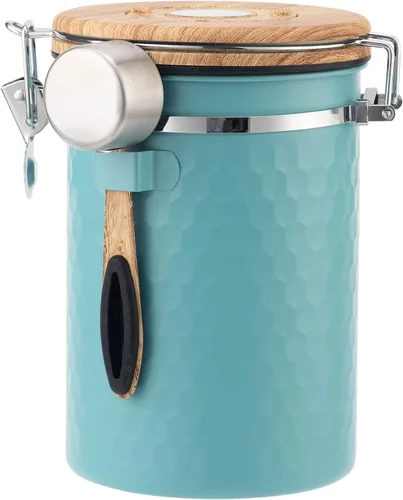 Vista 9 de TEDSWAIT Coffee Canisters - Recipiente hermético de almacenamiento de granos de café para cocina, contenedor de almacenamiento de alimentos de acero