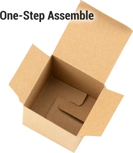 Vista 5 de IFAMIO 50 cajas de regalo de papel kraft para dulces, cajas de dulces de 2 x 2 x 2 pulgadas, mini cajas de regalo de fiesta con etiquetas