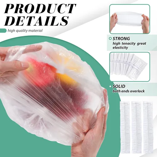 Vista 3 de Leyndo 1000 gorros de ducha desechables de plástico impermeables a granel, procesamiento de cabello elástico, grueso e impermeable, para mujeres