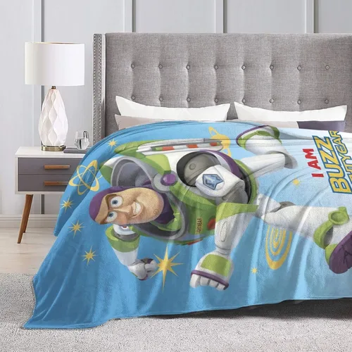 Vista 4 de Buzz Lightyear Blanket Soft Cozy Fleece Throw Blanket Plush Lightweight Warm Fuzzy Flannel Blankets and Throws for Boys Girls Couch Sofa Bed 60"X50