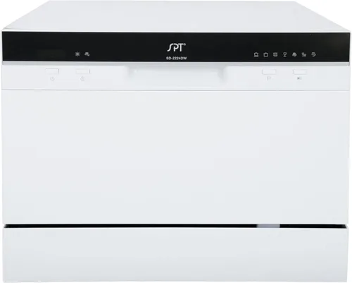 SPT SD-2224DW ENERGY STAR - Lavavajillas para encimera con arranque retardado, lavavajillas portátil con interior de acero inoxidable y 6 ajustes de