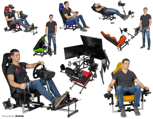 Vista 4 de OpenWheeler GEN3 Racing Wheel Simulator Stand Cockpit Black. Compatible With Logitech G923 G29 G920 Thrustmaster Fanatec Wheels Xbox One, PS4