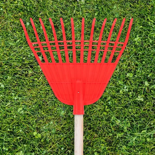 Vista 5 de SHINEOFI Plastic Garden Rake Head Replacement with Tines Red Shrub Leaf Rake for Leveling Weeding and Grain Drying Lightweight Ergonomic Outdoor