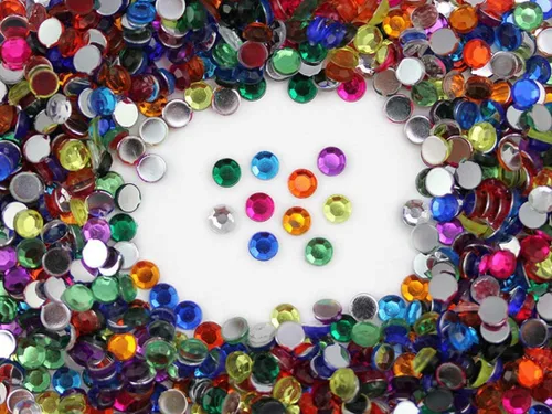 Vista 7 de Diamantes de imitación acrílicos autoadhesivos ámbar SS12 de 0.118 in, gemas faciales de plástico para pegar en el cuerpo, joyas para tarjetas
