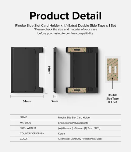 Vista 5 de Ringke Tarjetero con ranura lateral para teléfono, tarjetero para mujeres, hombres, tarjetas de crédito de identificación, compatible con iPhone