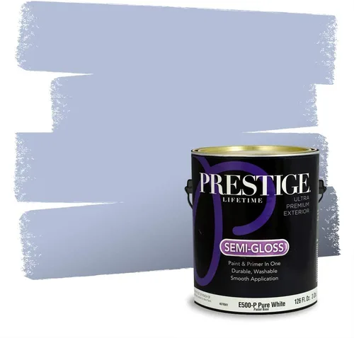 Vista 151 de Prestige Paints - Pintura exterior e imprimación en uno, 1 galón, plano, coincidencia comparable con Behr Misty Isle, P500-N-MQ5-62