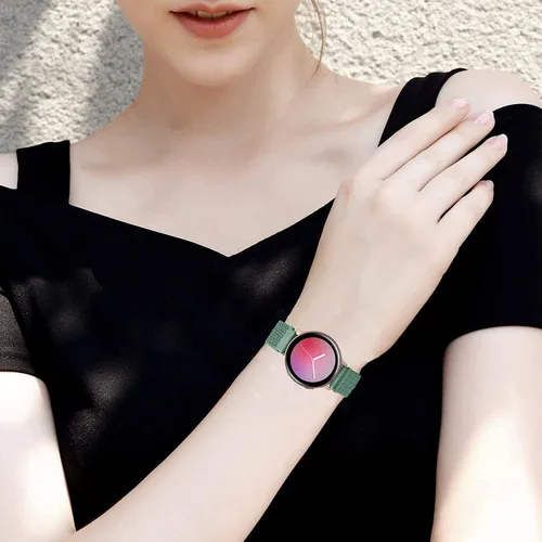 Vista 6 de Minggo Correa trenzada compatible con Samsung Galaxy Watch3 de 1.772 pulgadas, correa de repuesto elástica tejida compatible con Gear S3 Negro