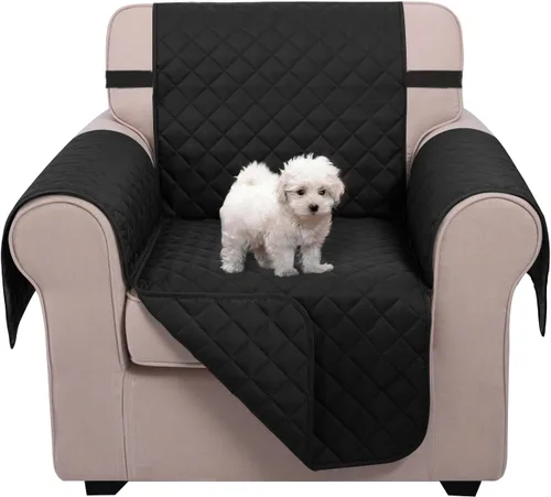 Vista 12 de U-NICE HOME Funda para sillón reclinable, reversible, con correas elásticas, resistente al agua, protege de perros y mascotas, sillón pequeño