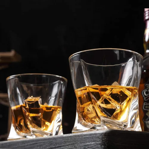 Vista 3 de KANARS Vasos de whisky Old Fashioned de 10 onzas, juego de 2 vasos de licor