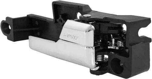 Vista 112 de TRQ Manija de puerta interior delantera izquierda cromada y negra para el lado del conductor compatible con Ford F-150 2012-2014