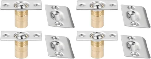 Vista 21 de JQK Accesorios de captura de bola para puerta de armario, cierre de acero inoxidable ajustable con placa de golpeo, acabado negro, paquete de 2