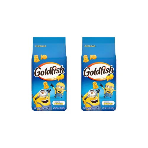 Vista 35 de Goldfish Baby Cheddar Crackers, galletas de aperitivos, bolsa de 7.2 onzas