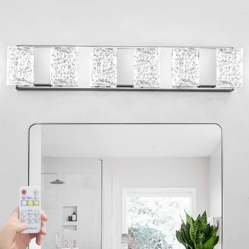 Vista 18 de Lámpara de Tocador de Baño Moderna de Oro Cepillado de 8 Luces, Elegante Lámpara de Baño de Latón LED sobre Espejo, Iluminación de Pared