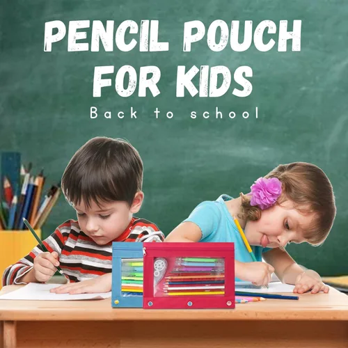 Vista 7 de Estuche para lápices con 3 anillas, con cremallera, estuche para cosméticos, paquete de 2