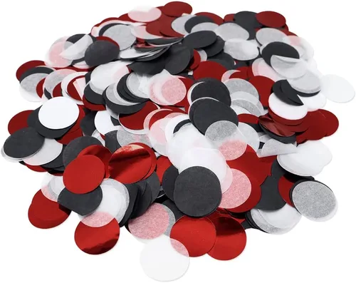 Vista 10 de VCOSTORE Círculos de confeti de papel de seda de 1 pulgada, mesa redonda de papel de 1.76 onzas, puntos circulares de confeti, adecuados para Azul