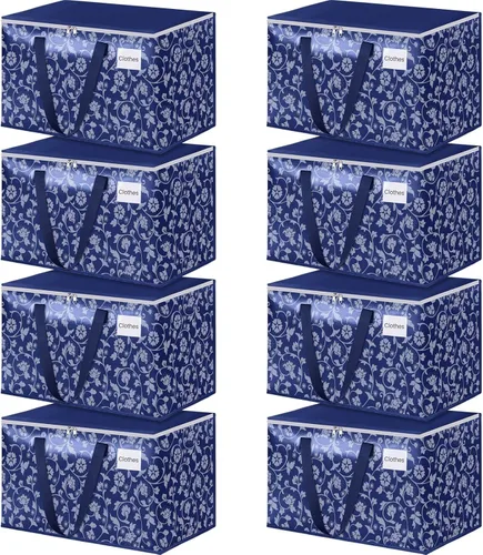 Vista 11 de HomeHacks Bolsas de mudanza, cajas de mudanza de tamaño extragrande, bolsas de equipaje resistentes con cremallera suave y asas resistentes, gran