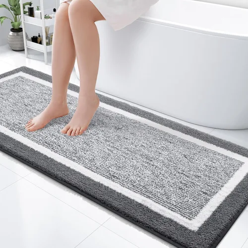 Vista 49 de OLANLY Alfombras de baño 24x16, tapetes de baño extra suaves y absorbentes de microfibra, antideslizantes, lavables a máquina, secan rápido