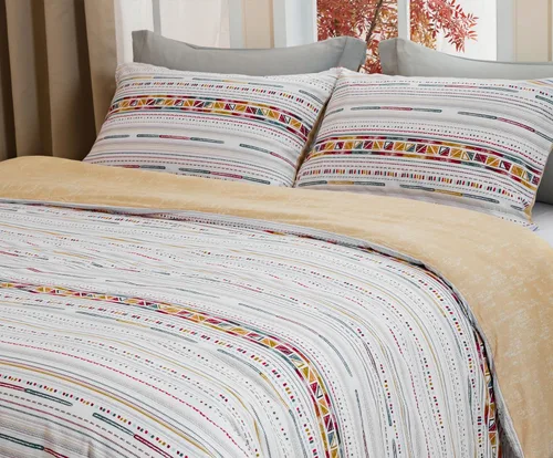 Vista 88 de Sleepbella - Edredón tamaño individual, algodón de 600 hilos, patchwork a rayas en blanco y azul marino, diseño reversible en azul, con relleno